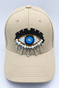 Embroidered Sequin and Crystal Turkish Eye Hat
