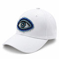 Sparkling Beaded Blue Eye Hat