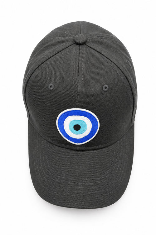 Blue Round Turkish Eye Cap