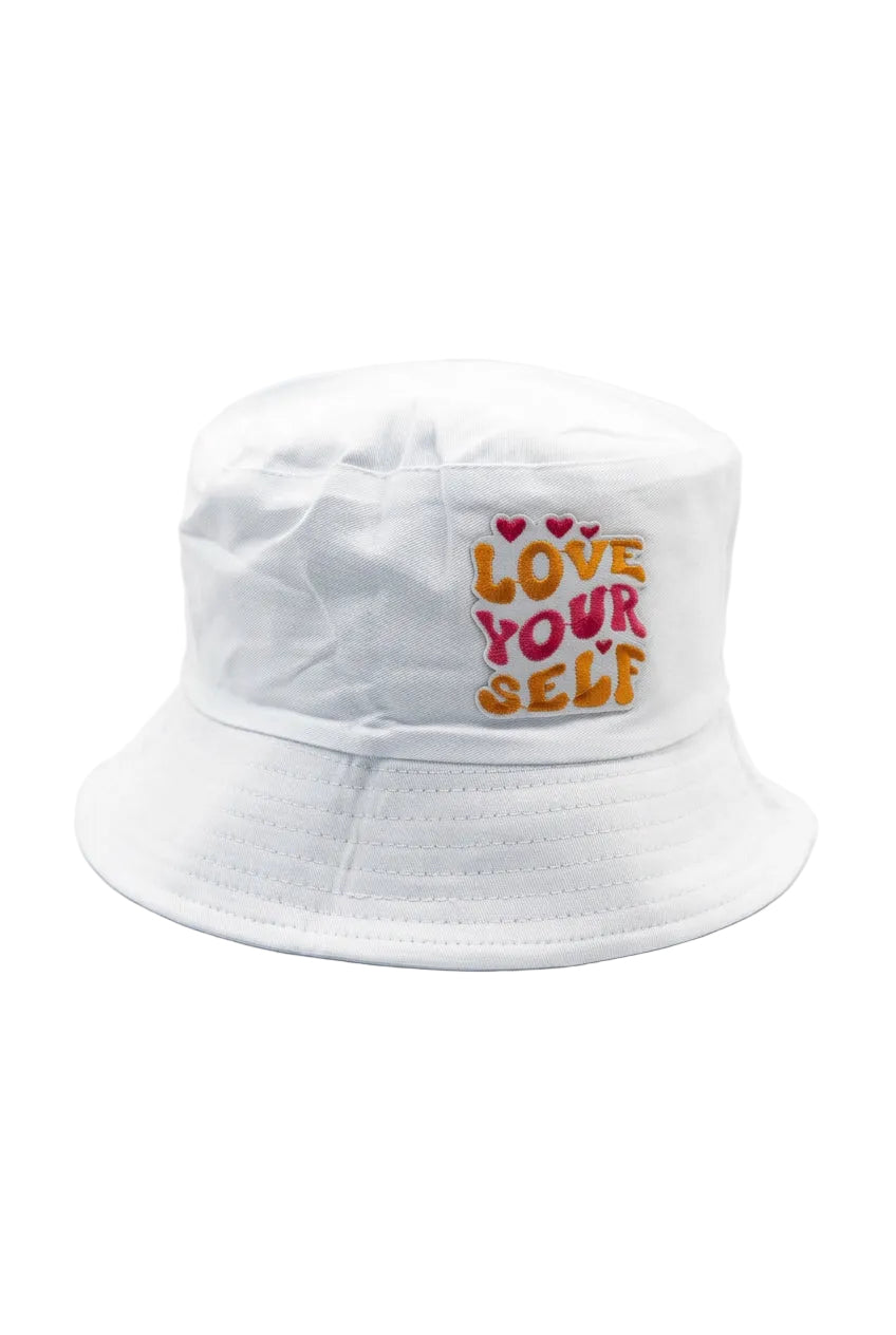 Embroidered Love Yourself Bucket Hat