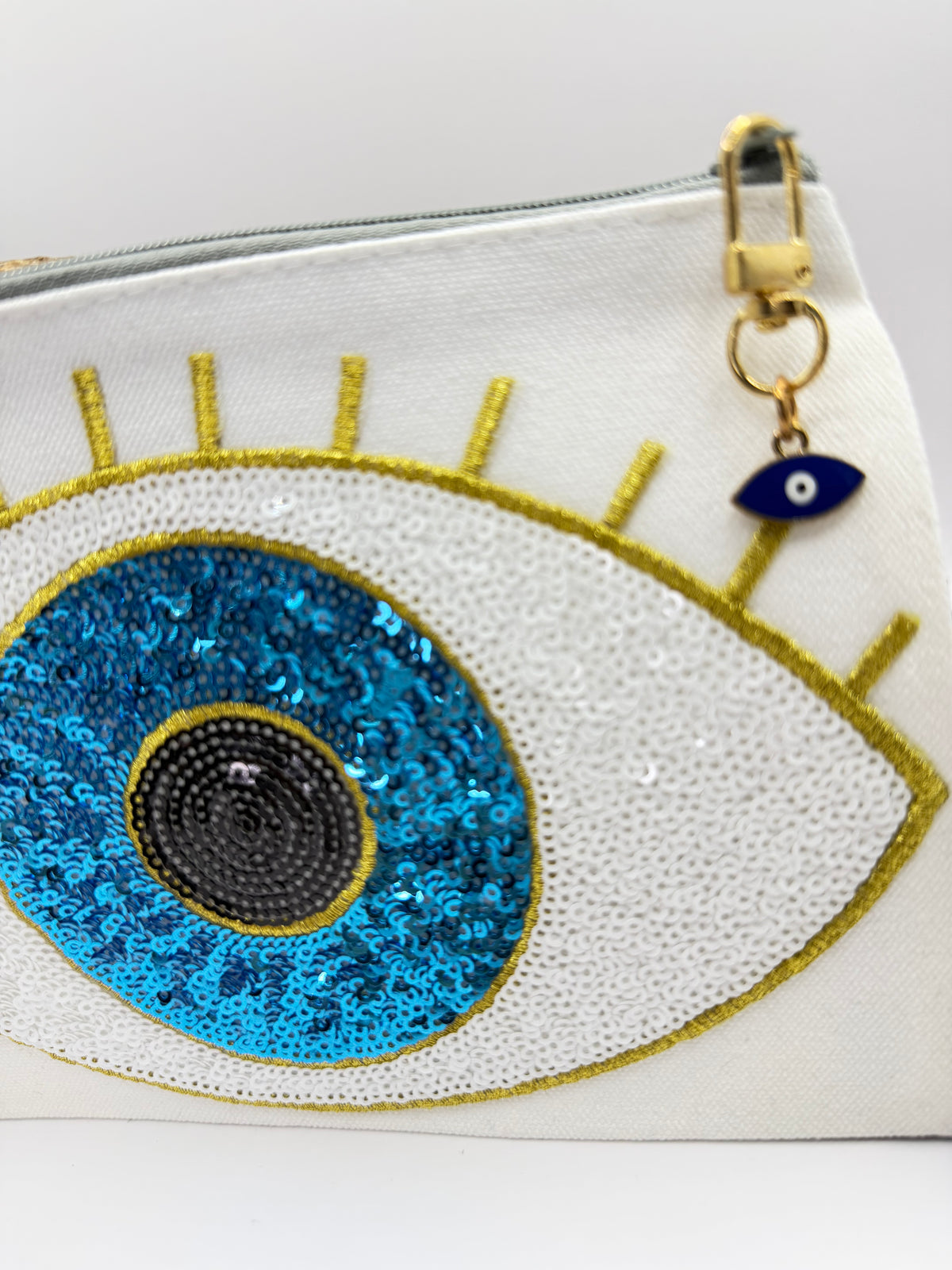Embroidered Eye Canvas Bag Organizer
