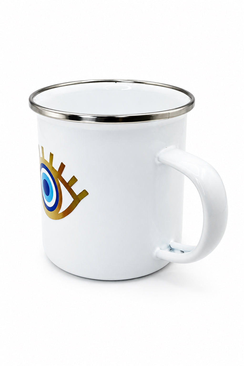 Bronze Turkish Eye Enamel Mug - 12oz
