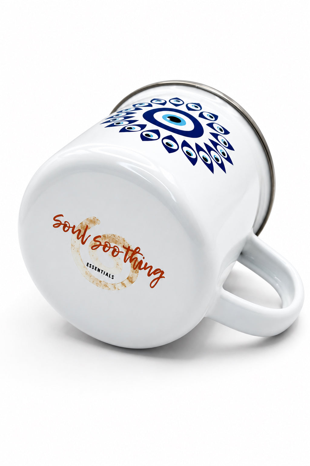 Multiple Mini Turkish Eyes Enamel Mug - 12oz