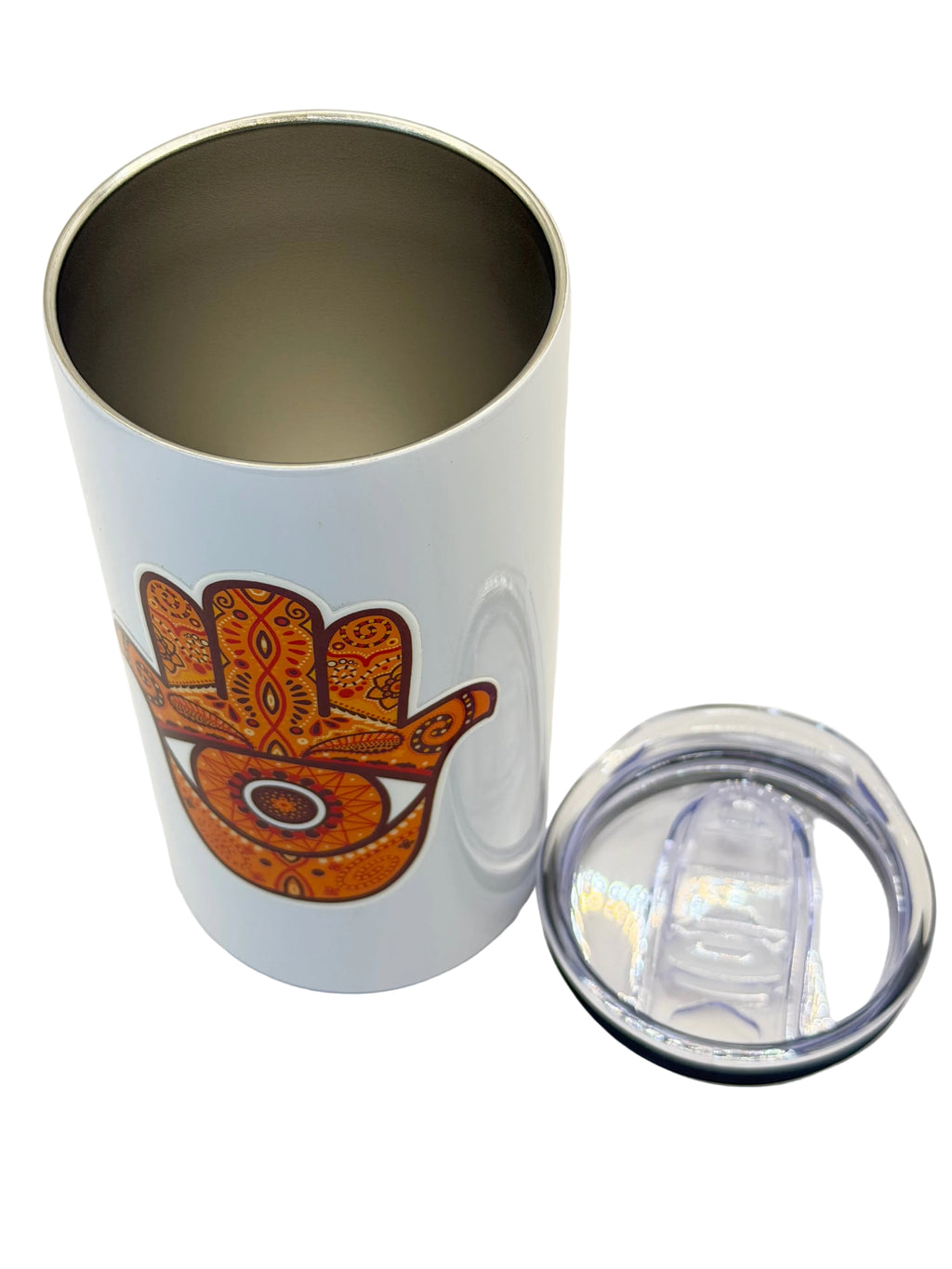 Orange Hamsa Hand Medium Tumble Thermal Cup - 12oz