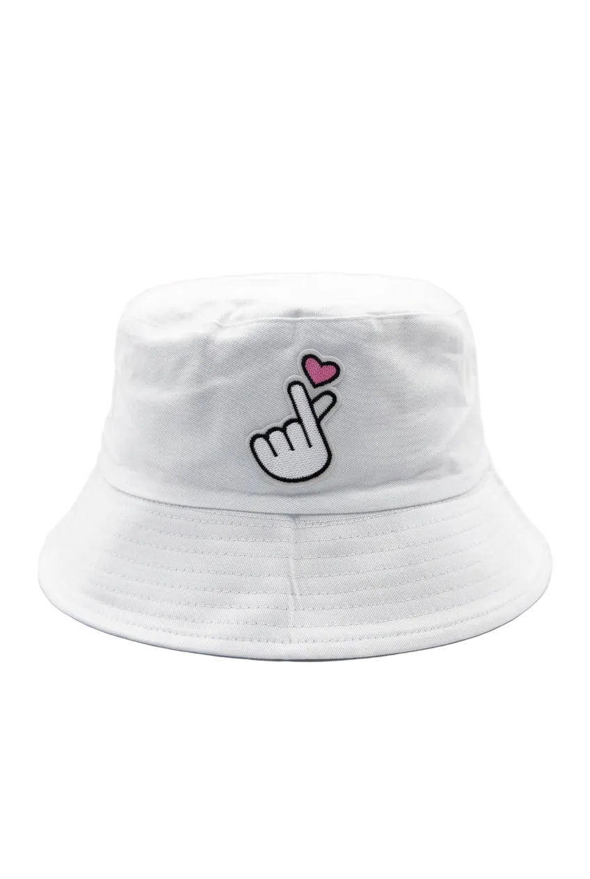 Embroidered Korean Love Bucket Hat