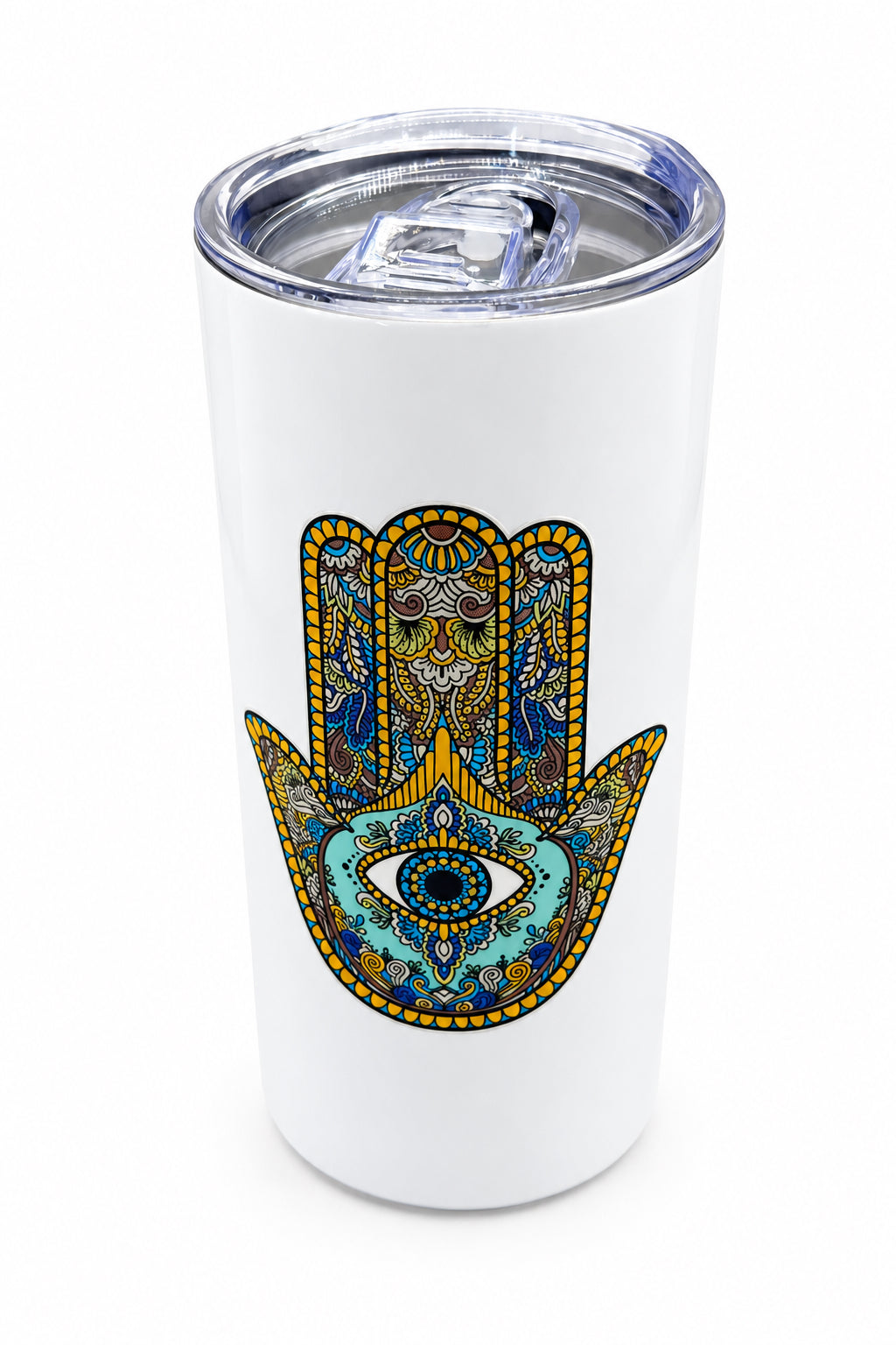 Blue Hamsa Hand Medium Tumble Thermal Cup (12oz)
