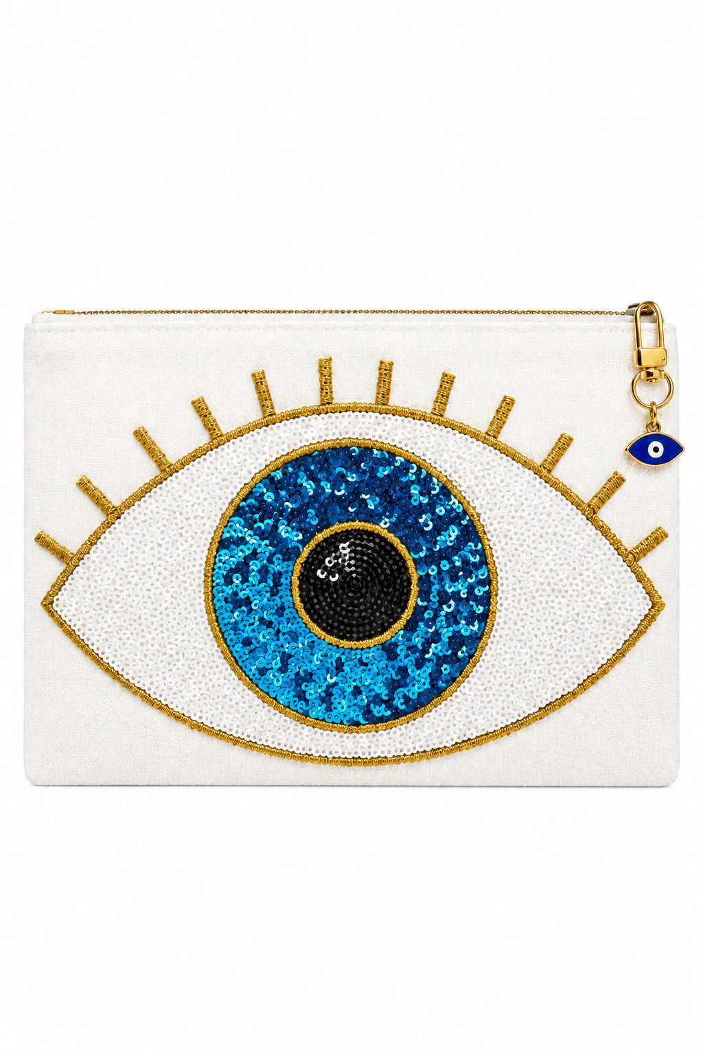 Embroidered Eye Canvas Bag Organizer