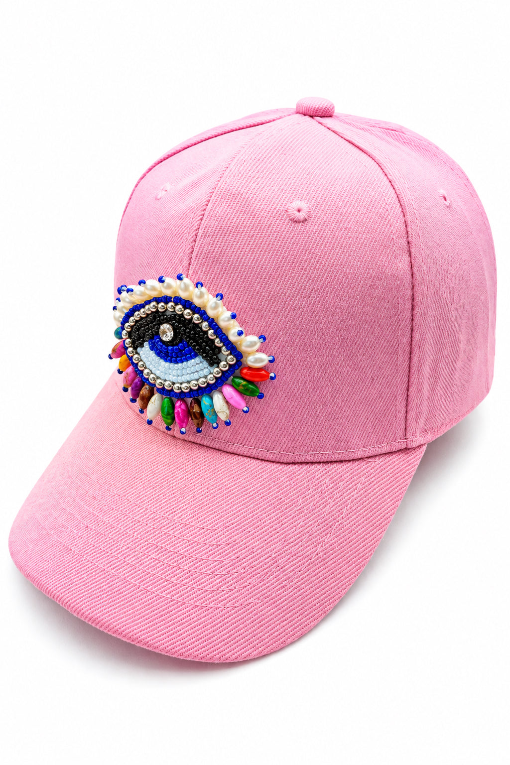 Embroidered Pearled Turkish Eye Hat