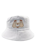Embroidered Love Hands Bucket Hat