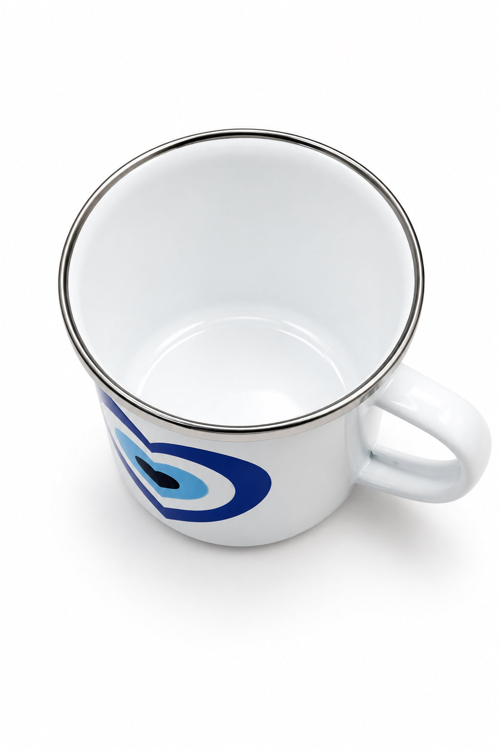 Blue Heart Enamel Mug - 12oz