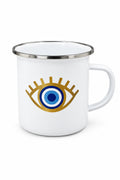 Bronze Turkish Eye Enamel Mug - 12oz