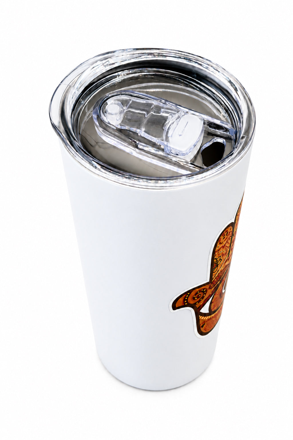 Orange Hamsa Hand Medium Tumble Thermal Cup - 12oz