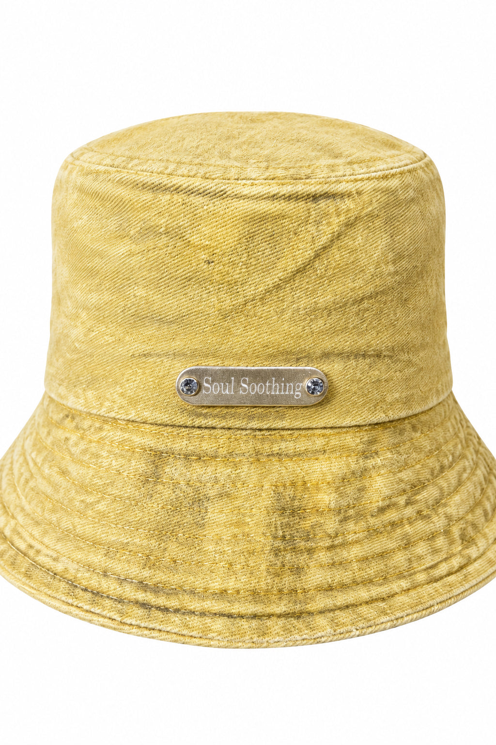 Yellow Embroidered Bucket Hat - LOVE