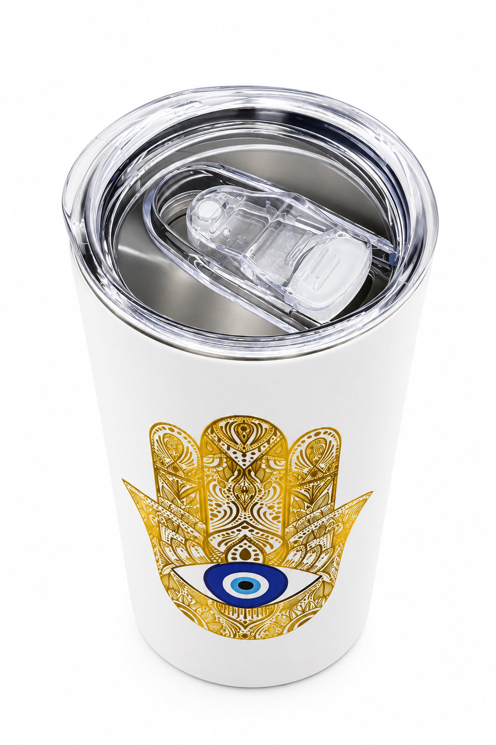 Golden Hamsa Hand Medium Tumble Thermal Cup (12oz)