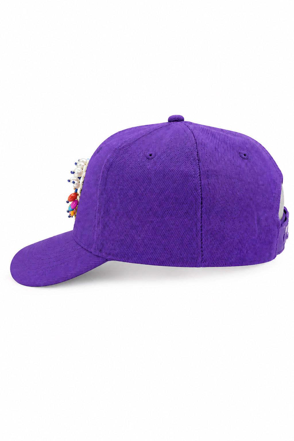 Purple Beaded Turkish Eye Baseball Cap