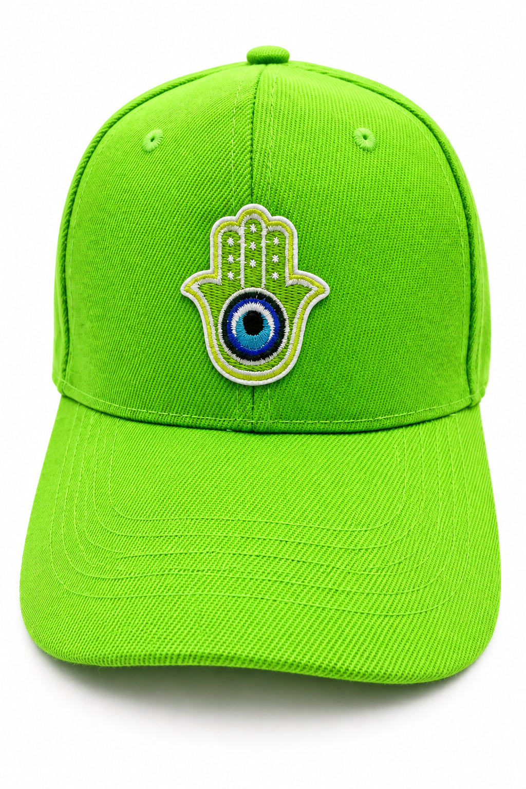 Lime Green Hamsa Hand Cap